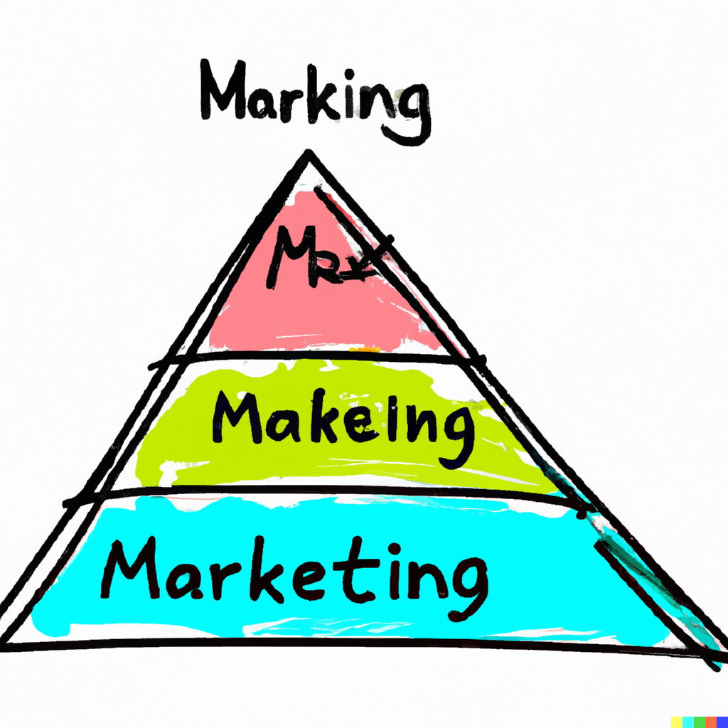 Marketing Pyramide Zeichnung